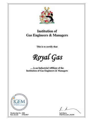 Industrial Affiliate of the  Institution of Gas  Engineers & Managers